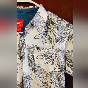 Black Jack Skull Patterned Button Down Shirt